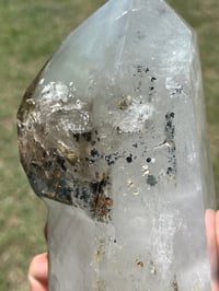 Image 10 of Large Included Quartz Point With Golden Rutile Madagascar #2700 