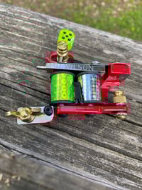 Image 2 of Mini Zeis Liner/Red & Chartreuse 