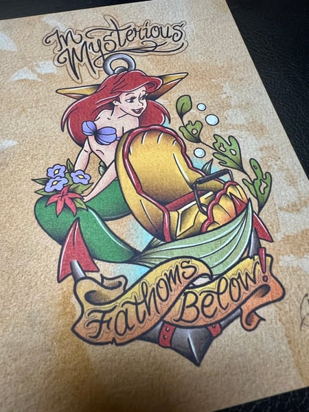 Image of 5x7"  "In Mysterious Fathoms Below" Print