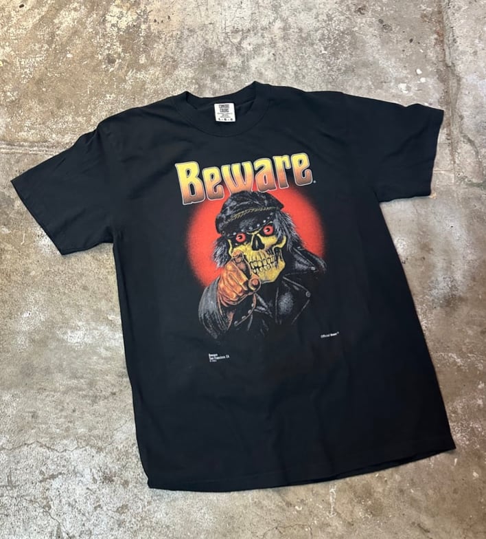 Image of beware biker