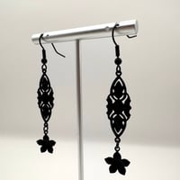 Image 2 of Oak Leaf & Flower Earrings
