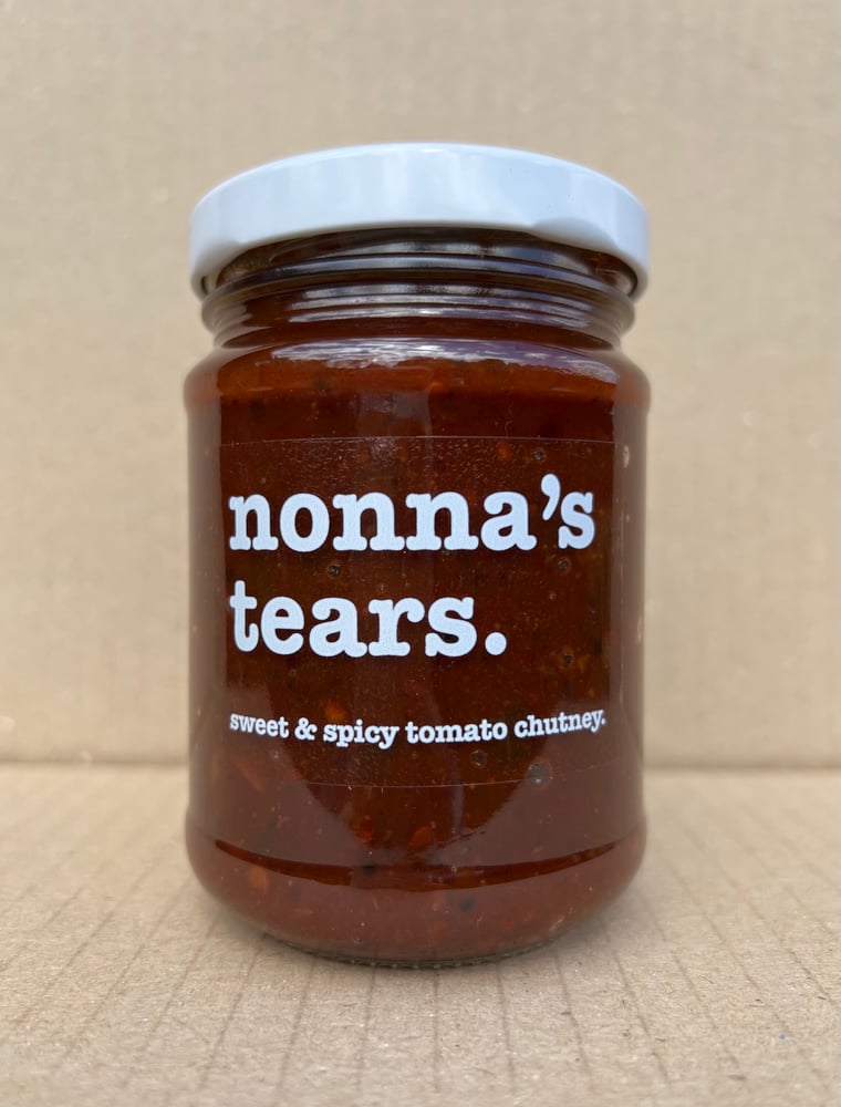 Image of sweet & spicy tomato chutney. 250ml