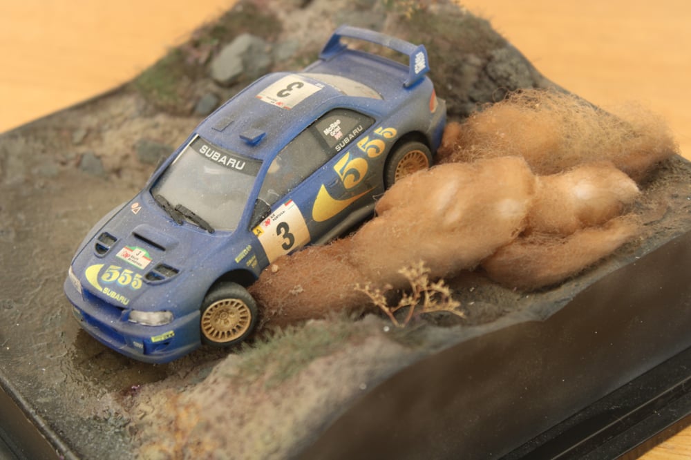 Image of Rally Diorama 1/43 scale McRae Rally Portugal Subaru Impreza Art Piece WRC