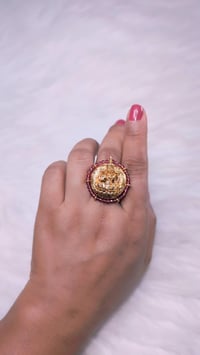 Image 1 of Goddess Laxmi Ring_Adjustable Temple Ring