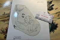 Image 1 of Sailor Jerry Vtg China Sea Tattoo Stencil Mermaid Cut By Kandi Everett