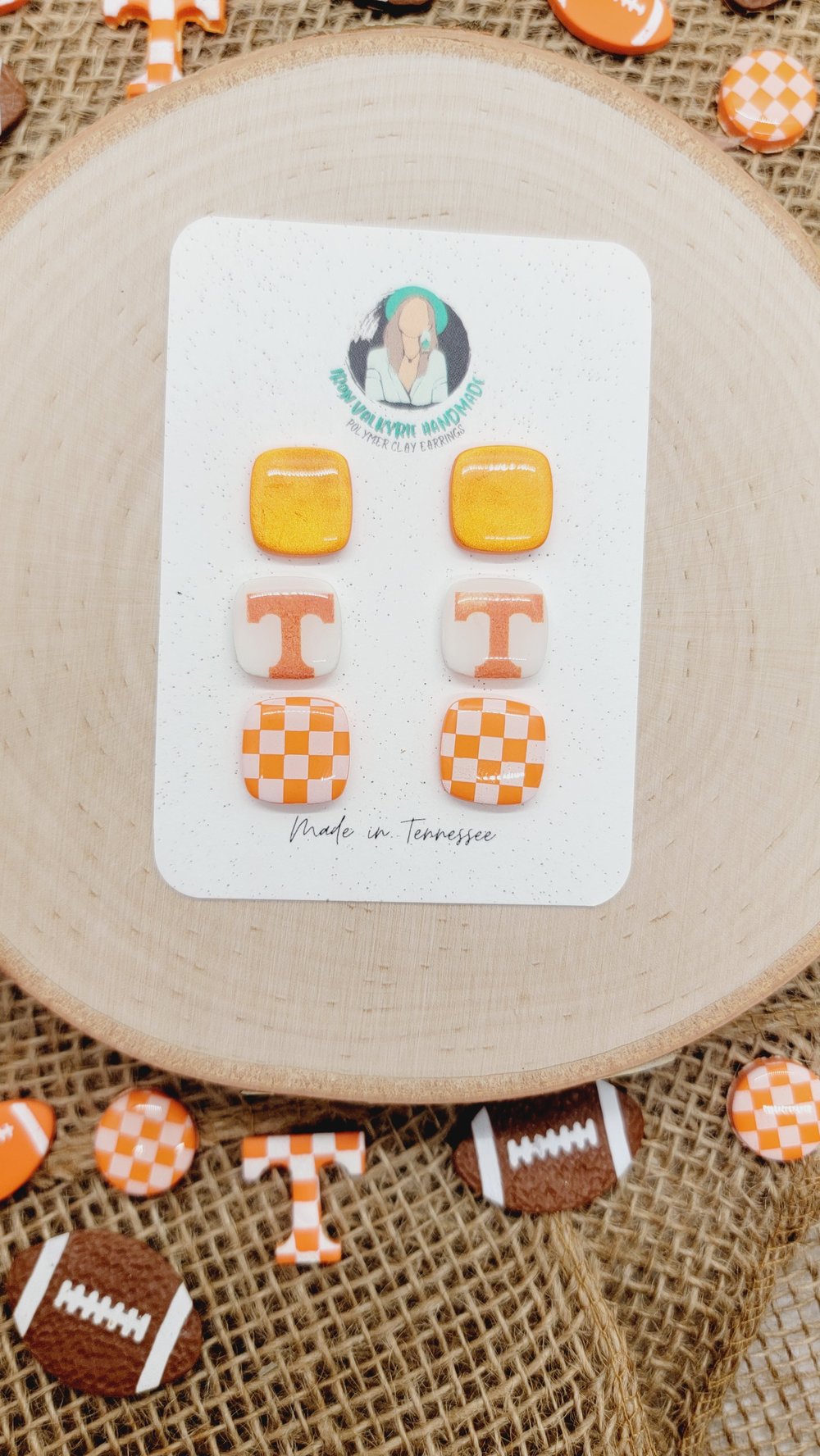 Image of Orange + White Shimmery Stud Pack