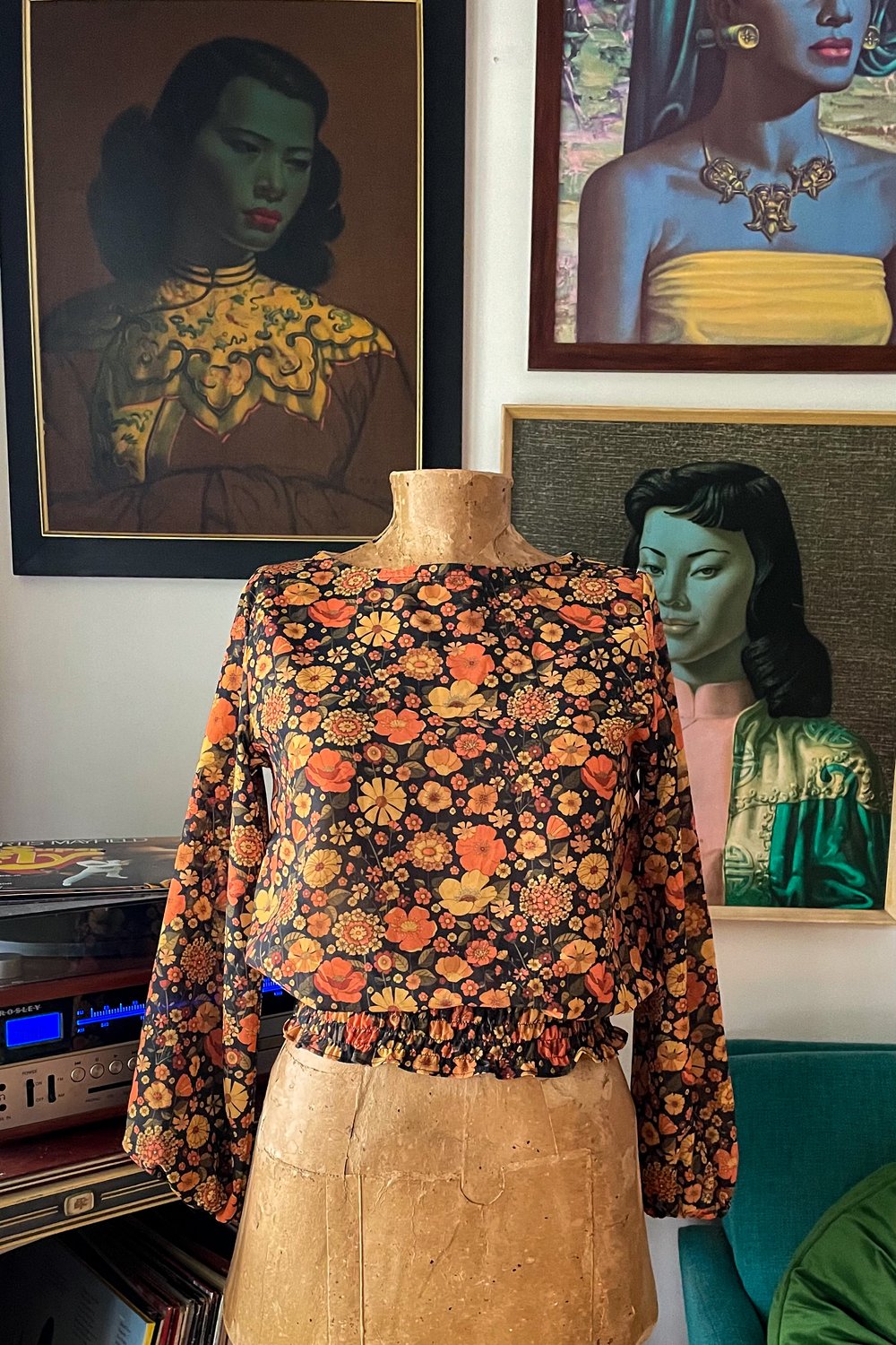 Dreamer blouse in Bloom n groovy  XS ready to 