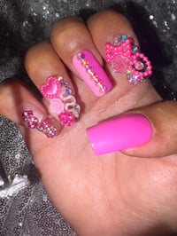 Image 4 of She did that medium square gel press on nails for teenagers and adults select your color