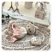 Image 6 of Handmade teddy bear wearing a pretty floral dress.