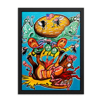 Image 1 of Burger-time Framed poster