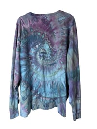Image 7 of 3XL Unisex Adult Soft Long Sleeve Tee in Mermaid Spiral Ice Dye