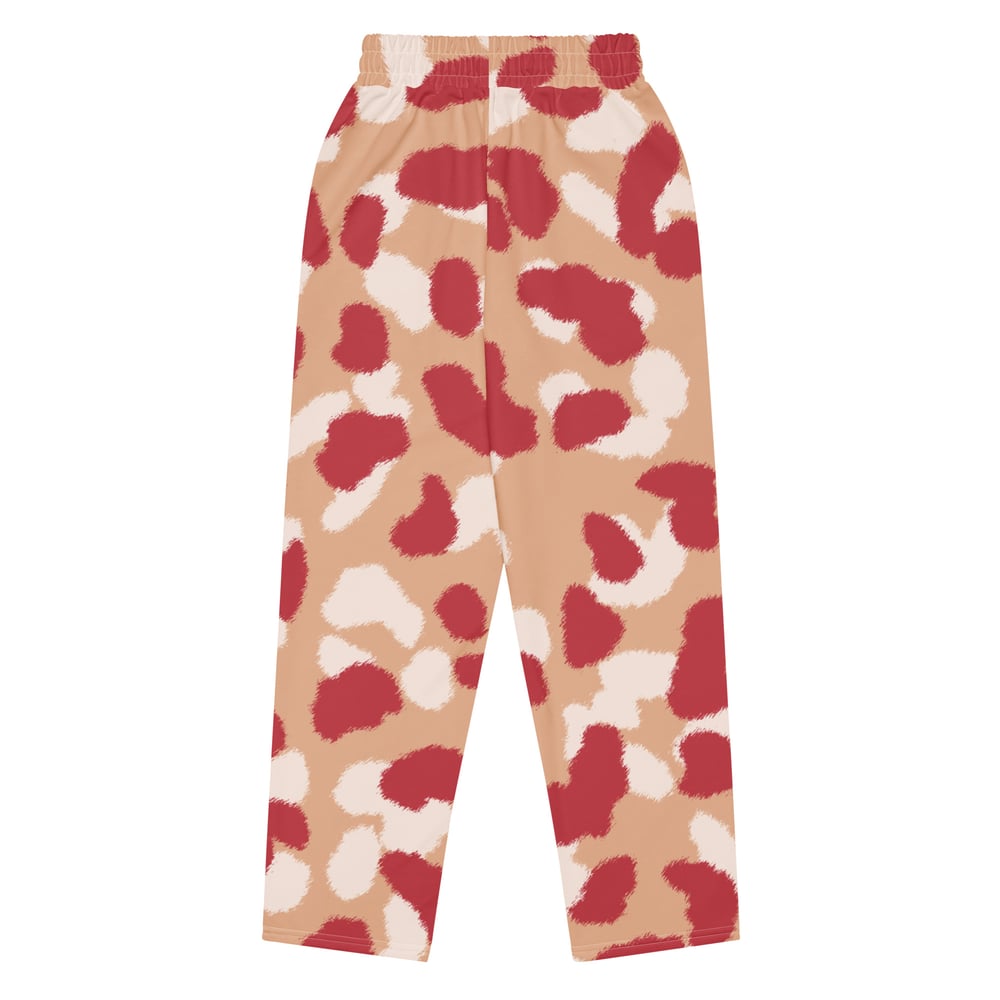 ZEN EXP - Red Tan Leopard Wide-leg joggers