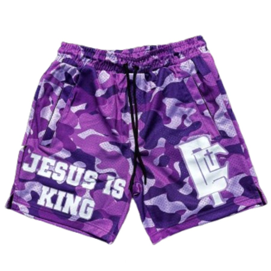 Image of Dignified Mesh Shorts ( Camo Purple)
