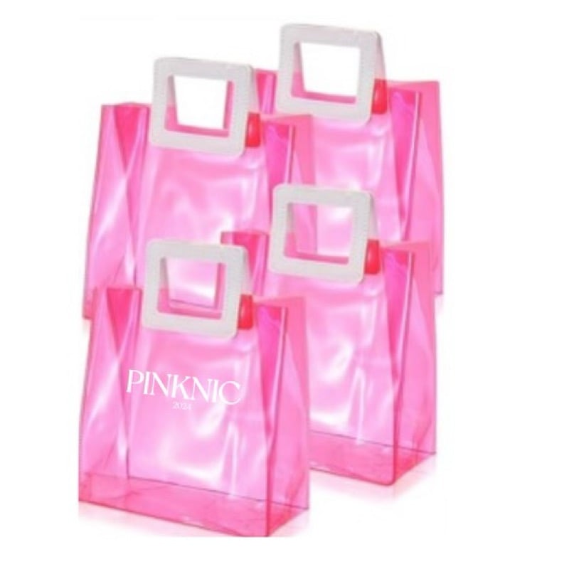 Image of Pink personalized gift bag with free items