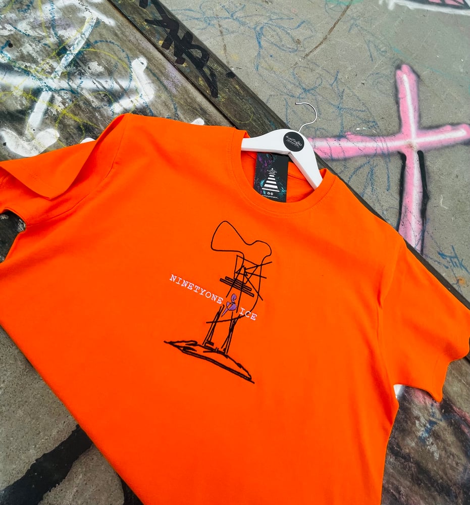 Image of Orange Lighthouse Sketch Tee