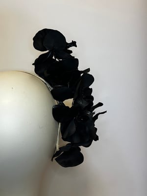 Image of Black orchid headpiece #2