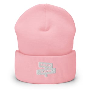 Image of White Solid Lane Logo Beanie