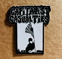 Capitalist Casualties “Raised Ignorant” 3” Sticker copy