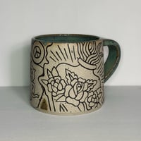 Image of Turquoise Stoneware Mug Flash 2