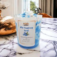 Image 1 of Blue Raspberry Swirl, 8oz Candle