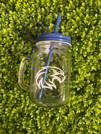 Eagles glass cup w/ handle 