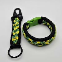 Image 1 of Jungle Strike Set – Bracelet + Keychain | BlackhawkBraids #46