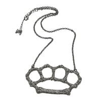 Image 1 of bones brass knuckle necklace 