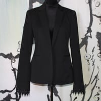Image 1 of Blazer w/ Lace Trim Sleeves