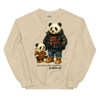 Image 1 of HOLIDAY GOGO BEAR -Black Coat Light Unisex Sweatshirt (see color options)