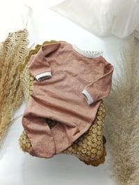 Image 3 of Newborn romper for photo shoots | Alex |closed legs | rusty melange