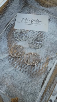 Image 1 of GG Rhinestone Earrings 