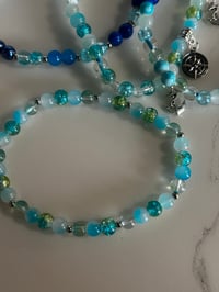 Image 8 of Sea Glass Aura Tumbler Bracelet Stack