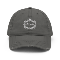 Image 1 of White Royalty Logo Distressed Dad Hat