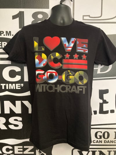 Image of LOVE DC GOGO MITCHCFRAT "MD Flag" Black Tshirt