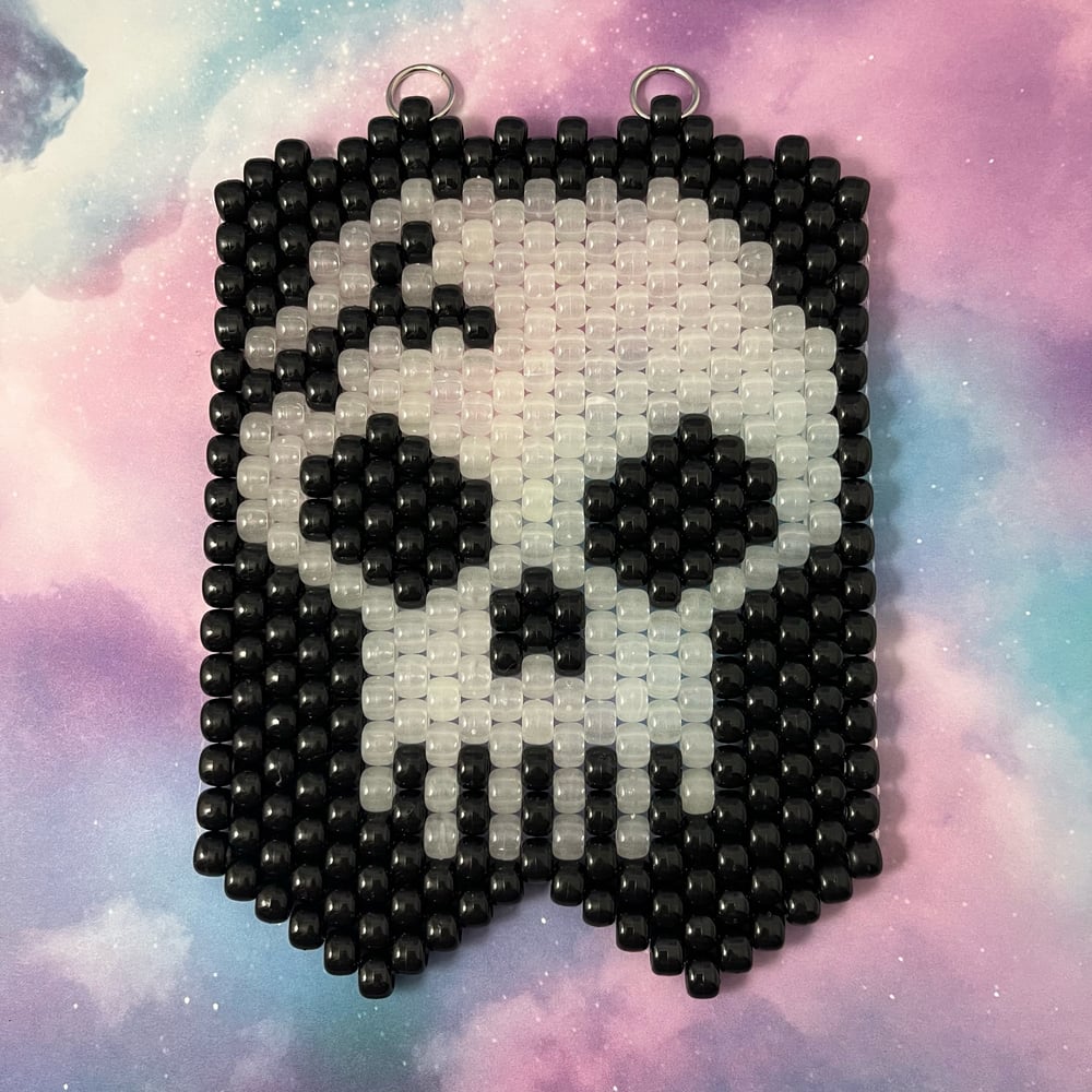 Image of GITD Skull Beaded Tapestry