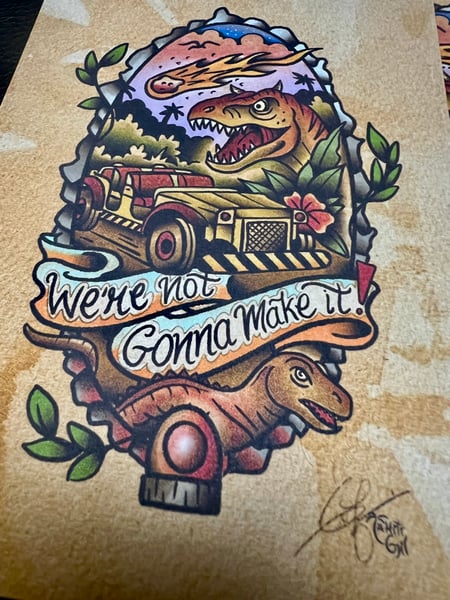 Image of 5x7" "Dinosaur" Ride Attraction Flash Print