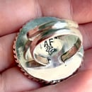 Image 5 of Round Leland Blue Handmade Sterling Silver Ring 