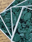 Marbled Notecard Set - Malachite Stones