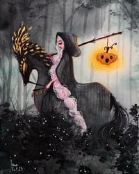 Image 1 of The Little Black Riding Hood Witch - Inktober 28