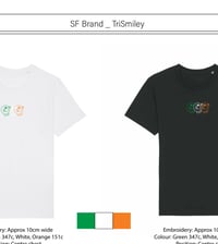 Image 1 of Tricolour Smiles embroidered tee