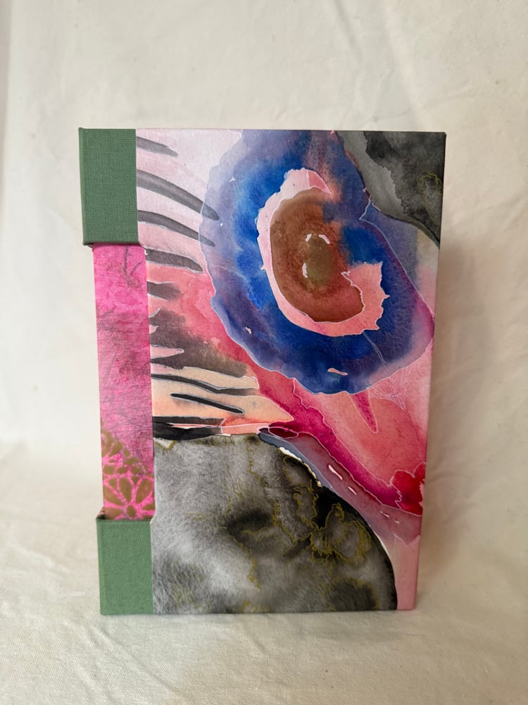 Image of Semi-Abstract Bright Feather Handmade Blank Book