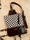 B&W checkered print sling