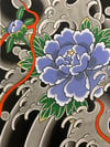 Peony and water 