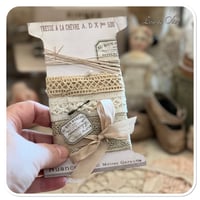 Image 21 of Vintage French envelope of lace samples and booklet