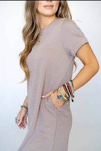 Image 2 of On The Daily Tee Dress-Coco