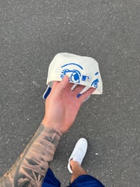 Image 3 of BLUE BRIM OFF WHITE MINNESOTA TWINS CUSTOM FITTED CAPS