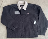 Image 3 of Braeburn Records x Dickies Duck Canvas High Pike Fleece Jacket