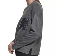 Image 2 of  DKNY beige sequin pocket sweater