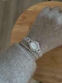 Image 1 of Beautiful Silver Tone Crystal Adorned Croton Ladies Watch 