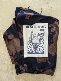 Image 3 of Black Flag Mickey bleached hoodie ONE OFF size M